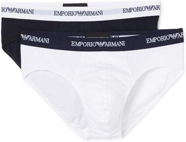 Труси боксер чоловічі Emporio Armani Essential Core Logoband, 2 шт. в упаковці, білий/темно-синій, розмір M