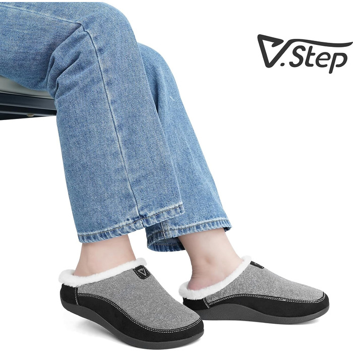 Ортопедичні капці V.Step з підтримкою склепіння стопи для людей з плантарним фасціїтом, 38 EU, сірі