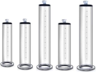 Прозоре трубкове з'єднання NAIXBTY для пеніс-помп з шкалою. Заміна для збільшення пеніса, покращення ерекції. Аксесуар для чоловічих інтим-іграшок (9 * 1.75inch)