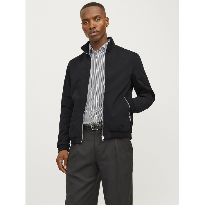 Чоловіча куртка-бомбер JACK & JONES, чорна, розмір XL
