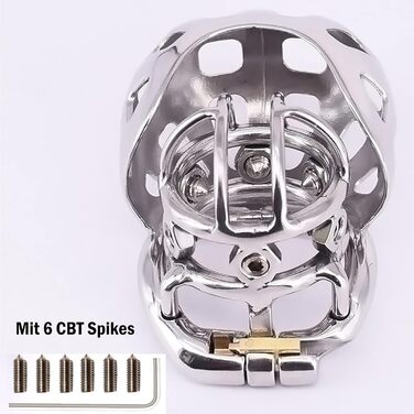 Металевий кайданок для яєчок з кільцем для пеніса, срібний, 40 мм | Кайданок для яєчок, преміум якість