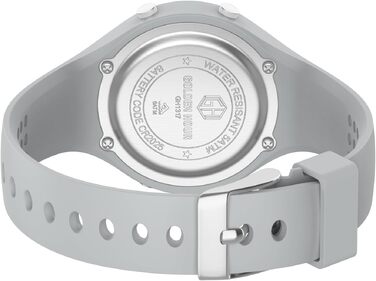 Жіночий спортивний годинник GOLDEN HOUR Digital Chronograph: водонепроникність 5ATM, силіконовий ремінець, з датою та підсвічуванням циферблата (Сірий)