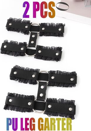 Жіночий набір аксесуарів для тіла Campsis Punk: 2 шт. спідниці-гумки з чорною мереживом, для рейву