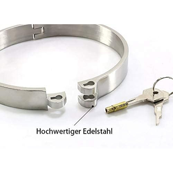 ZWFUN О-подібне намисто-ошейник SM Bondage, аксесуари для БДСМ, срібний аксесуар для сексуальних ігор, для жінок, чоловіків, пар, для тренувань, сексуальні іграшки (S:11.6 см)