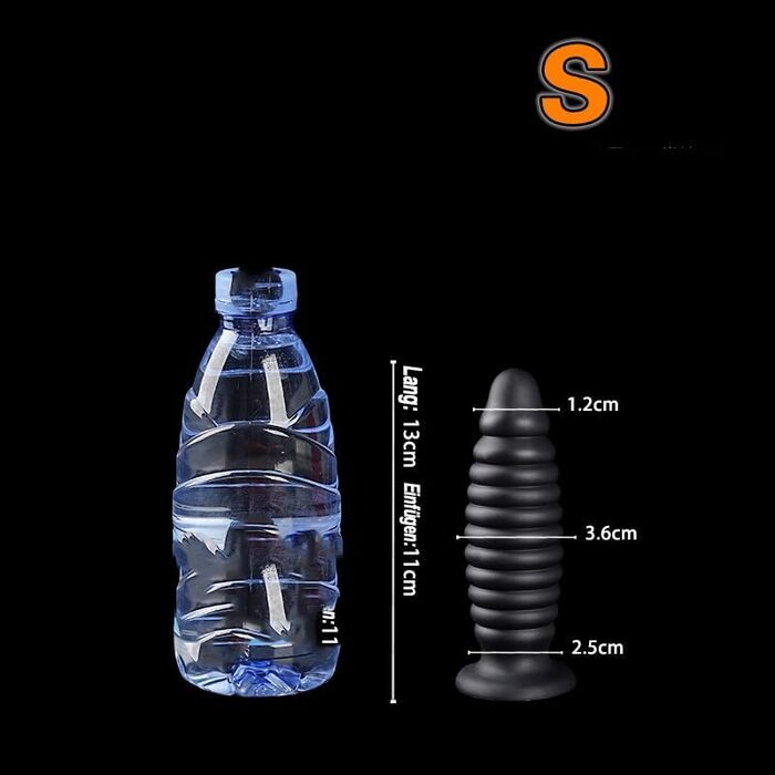 Анальний плагін Hrekssi з спіраллю, 7 розмірів, з силікону, для чоловіків та жінок. Розміри S-XXXXL, чорний колір. Стимуляція простати, анальний дилататор, з присоскою.