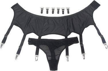 Спідниця-стрінг з шкіряними стрічками для жінок, великі розміри, чорний XL