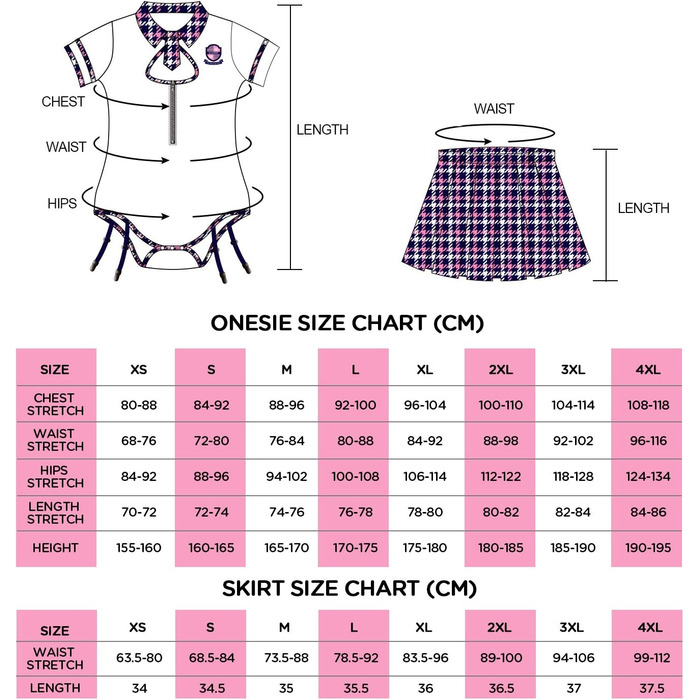 Піжама-комбінезон LittleForBig Baumwolle: костюм служниці XXL з бавовни
