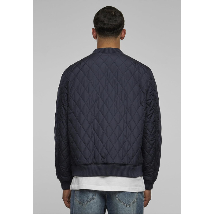 Чоловіча стібана куртка Urban Classics Diamond Quilt, темно-синя, розмір 5XL