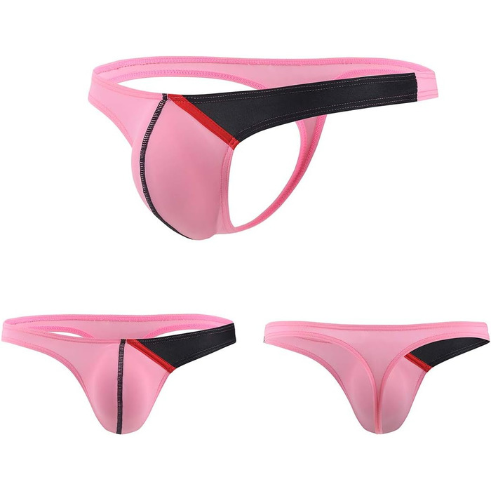 Танга чоловічі Panegy з тонкої шовкової нитки, низька посадка, бікіні, T-back, набір 3/4/5 шт., кольорові (L, білий+світлорожевий+світлоблакитний+жовтий (4 шт))