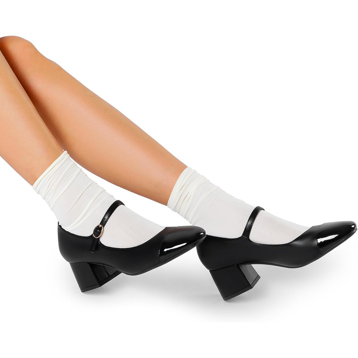Жіночі туфлі-човники Dream Pairs з закритим носком, чорні, розмір 43 EU