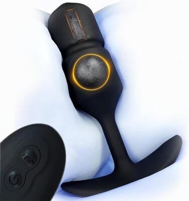 Вібратор для анального секса Seckoe з 10 режимами вібрації, пультом дистанційного керування, тихий (40dB), для чоловіків, жінок, пар