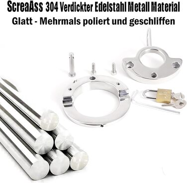 Сталевий кільцевий екстенсор для яєчок з замком та ключем. Кільце для яєчок, сталь, 50 мм. Іграшки для чоловіків, SM, Bondage