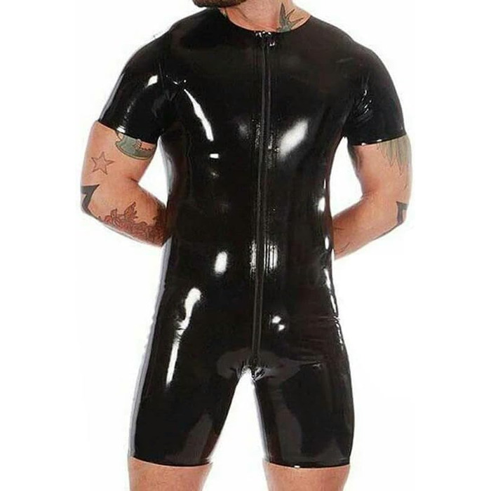 Комбінезон-костюм з натурального латексу Gaylop, чорний, XL, 0.4 мм, для спорту та косплею