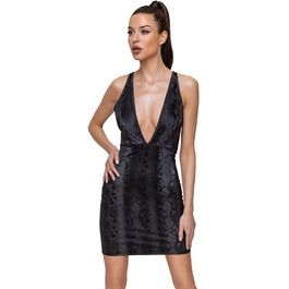 Сукня жіноча Erotische Kleid Cottelli PARTY, чорний/сірий, XL