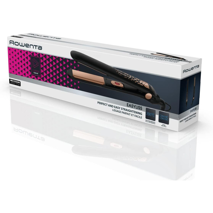 Випрямляч для волосся Rowenta Easyliss Collection Copper Forever SF1629F0, керамічне покриття, 200°C, з системою плаваючих пластин