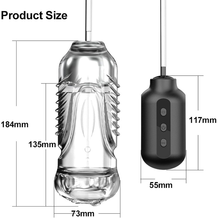 Електричний масажер для чоловіків PLNTLE Fleshlightight з 7 режимами вібрації та всмоктування. Інтимний масажер для чоловіків, компактний, тихий.