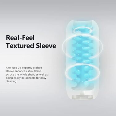 SVAKOM Alex Neo 2 - Електричний мастурбатор для чоловіків з 7 режимами та функцією масажу, преміум-якість