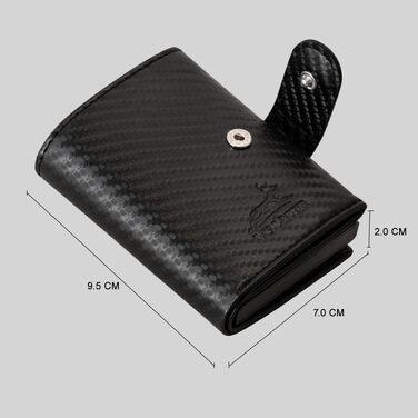 Шкіряний картхолдер Fa.Volmer POP-UP з RFID захистом для чоловіків та жінок, на 11 карт, чорний (VO24 Black)