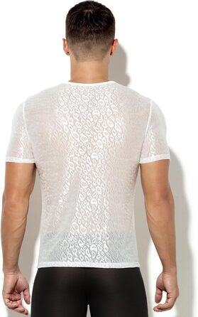 Костюм для рейву Casey Kevin для чоловіків, мереживний комплект (M, білий)