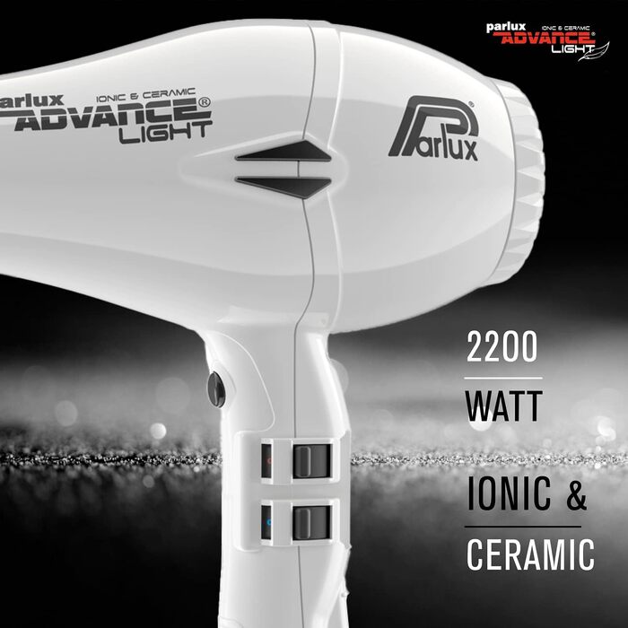 Професійний іонізуючий фен Parlux Advance Light Ionic & Ceramic, білий