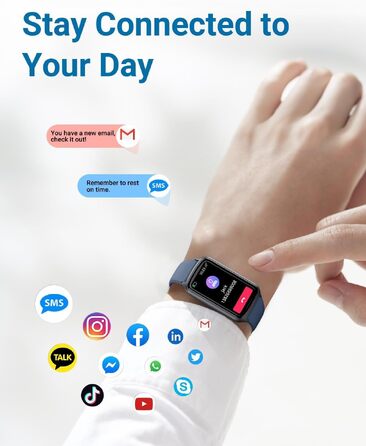 Фітнес-трекер Smart Watch для жінок та чоловіків, водонепроникний 5ATM, моніторинг SpO2, пульсу та сну, 20+ режимів тренувань, крокомір, темно-синій