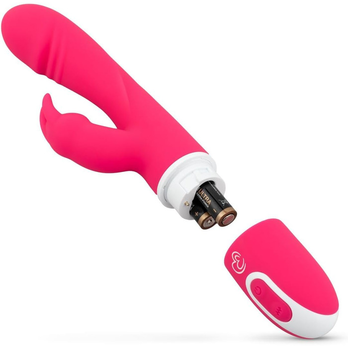 Вібратор Rabbit, подвійна стимуляція, 10 режимів вібрації - Рожевий