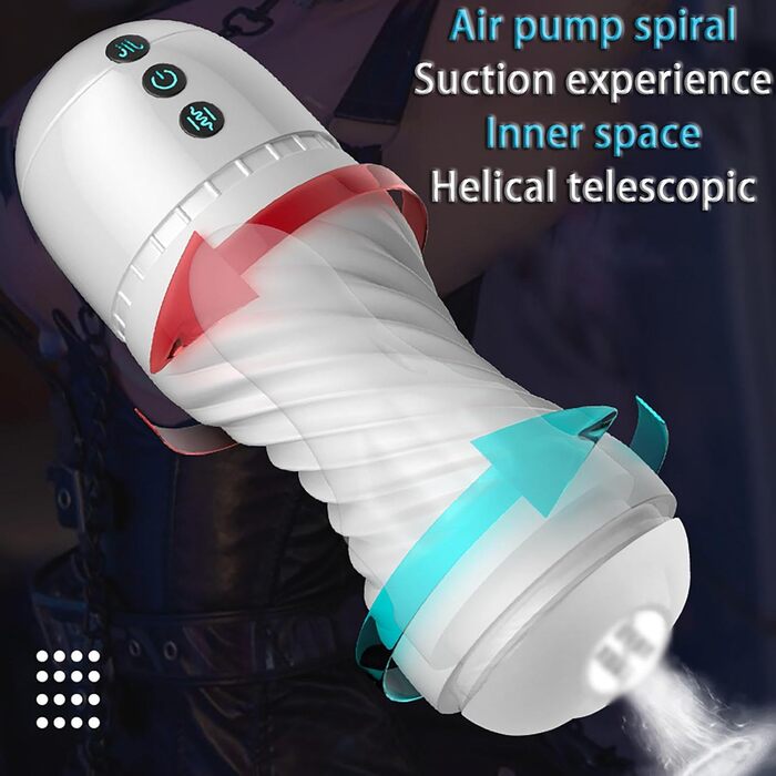 Автоматичний електричний мастурбатор-чаша з 10 вібраціями та 10 режимами насосу для чоловіків