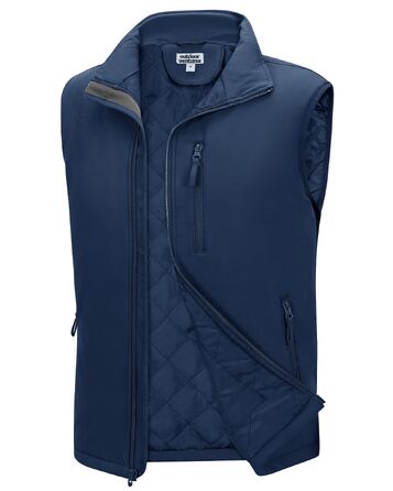 Чоловічий жилет Outdoor Ventures Softshell з утепленням: водовідштовхуючий, вітрозахисний та дихаючий жилет для їзди на велосипеді, бігу та походів (Синій, 3XL)