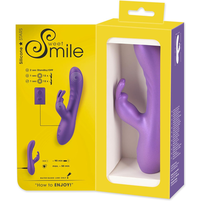 Вібратор-кролик Sweet Smile Lila, металевий, 3,3 см