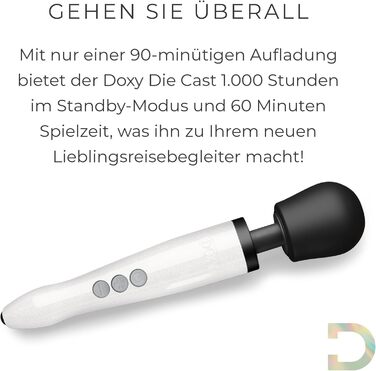 Вібратор для жінок Doxy: інтенсивна вібрація, перезаряджається, для дорослих