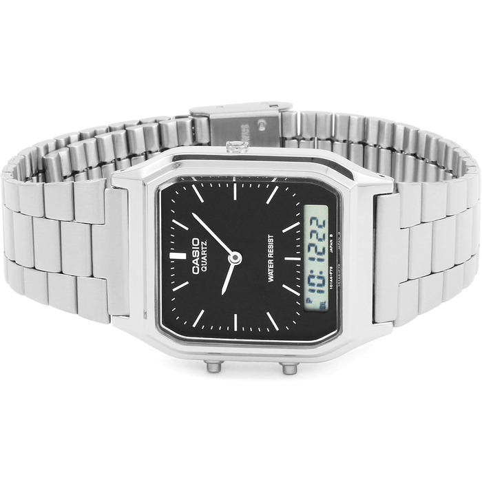Наручний годинник Casio Collection Unisex Retro (Сріблястий/Чорний)