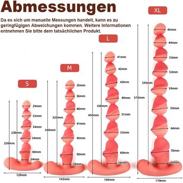 Анальний дildo з силікону NAIXBTY з набором кульок для ануса (5/6/7/8) - для чоловіків та жінок