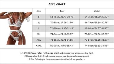 Сексуальний жіночий комплект спідньої білизни з мереживом, висока талія, глибокий V-подібний виріз, бюстгальтер push-up та стринги. Ідеально для свята Валентина. Білий колір (C-червоний, L)