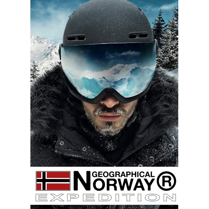 Чоловіча зимова куртка Geographical Norway — тепла стібана куртка-пуховик, колір хакі, розмір XXL