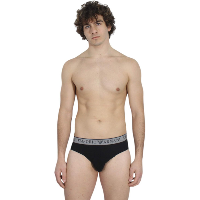 Слип Emporio Armani (2 шт.) (L, Чорний/Білий)