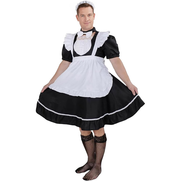 Костюм покоївки для чоловіків CoolChange Witzges | Карнавальна маскарадна сукня для вечірки | Розміри: M, L, XL