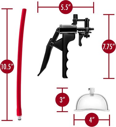 Насос для вагінального масажу Temptasia Vagina Vulva з тригером, для максимального вакууму, з простими компонентами для вивільнення, підвищене відчуття, покращене жіноче задоволення