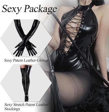 Латексний комплект для БДСМ: боді, корсет, рукавички. Жіноча сексуальна спідня білизна, костюми для дорослих, клубний одяг.