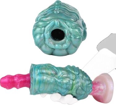 Іграшка для чоловіків Jixaxe Alien Monster - реалістична мастубаційна іграшка з вагінальним та анальним отвором, компактна, 3D, для соло