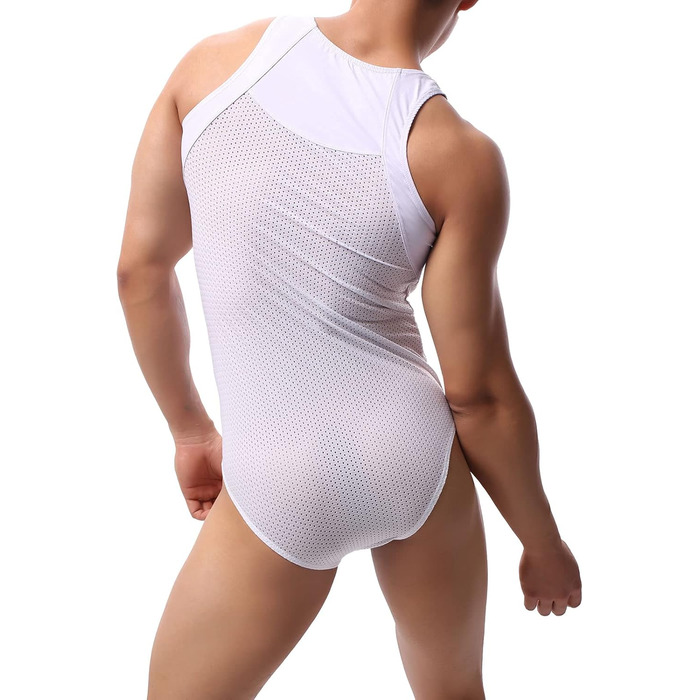 Боді для чоловіків YUFEIDA: спортивний костюм, боді, лосини, білизна, дихаючий матеріал, модель M (білий)