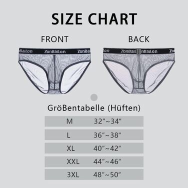 Чоловіча труси YAHWUAI Sips: сексуальна, зручна білизна з великим вирізом, чорно-темно-сіра (3XL)