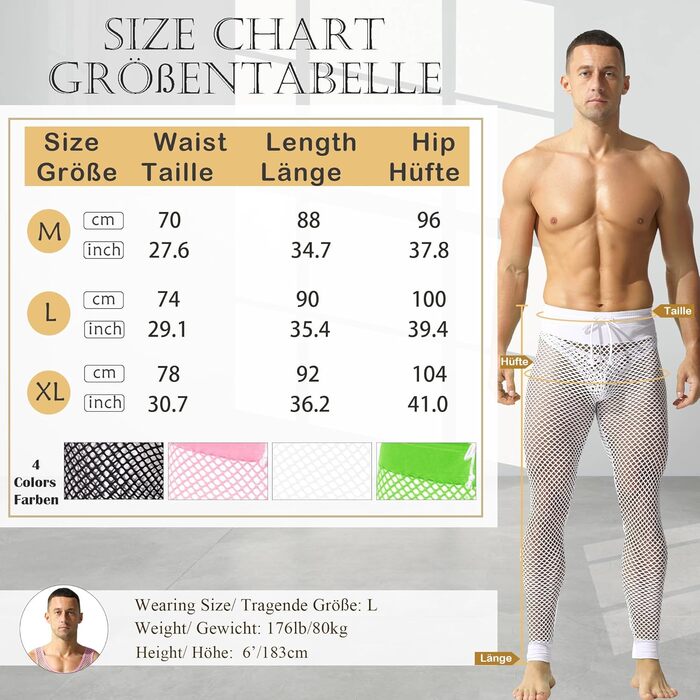 Чоловічі шорти YUFEIDA з сітчастого матеріалу, дихаючі, регульовані, спортивні лосини для чоловіків (Білий, M)