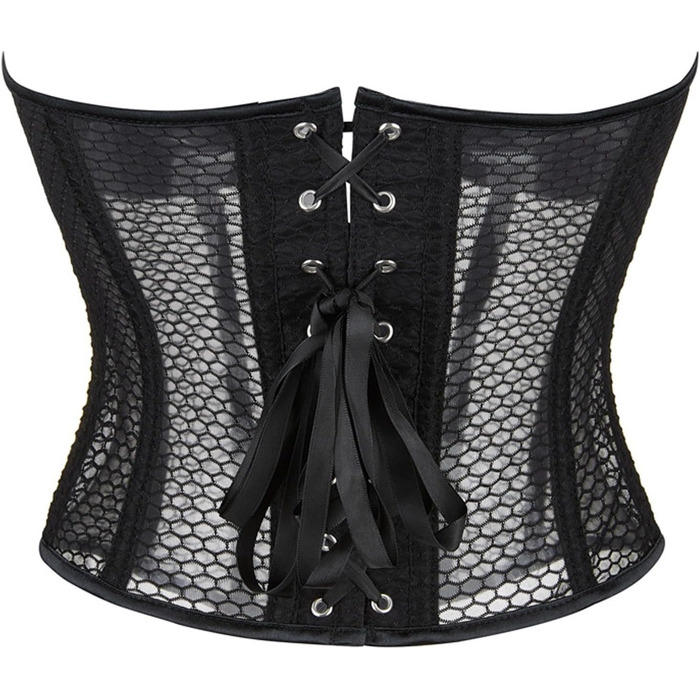 Жіночий корсет-бастіон, корсет для тренування талії, форма для талії, топ для повного бюсту, корсаж, корсет-сінчер, великі розміри, атлас, квітковий принт (263-lisddf-schwarz-a, L)