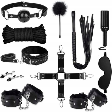 Набір для пар: BDSM аксесуари, вібратор з рельєфом та анальна пробка