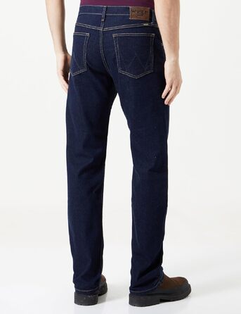 Чоловічі джинси Wrangler Foundation Regular Straight Fit, темно-сині (Rinse), розмір 31W/34L