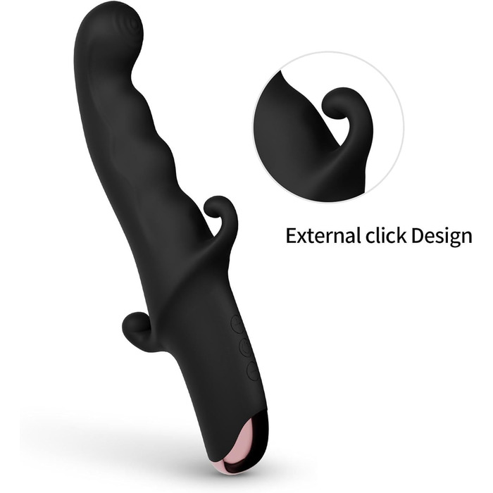 Вібратор Rabbit Realistischer Vibrator для жінок: G-точка, ануса, 10 режимів, тихий, Rose Rot