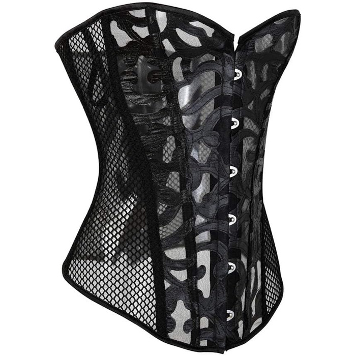 Корсетний топ KUOSE для повних грудей, чорно-білий, великі розміри XL