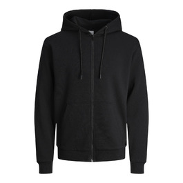 Чоловіча худі на блискавці JACK & JONES одноколірна чорна, розмір XL