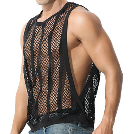 Чоловіча майка-топ Evankin з мереживом, чорна