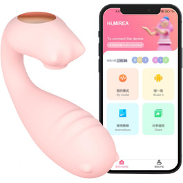Вібратор для жінок та пар з пультом керування Bluetooth, 9 режимів вібрації, рожевий
